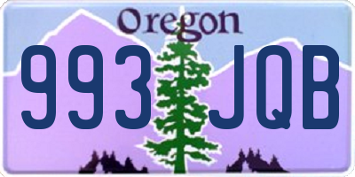 OR license plate 993JQB