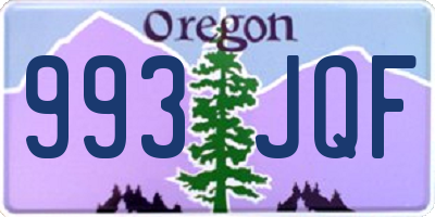 OR license plate 993JQF