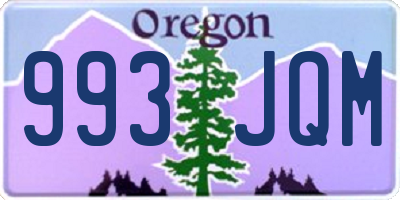 OR license plate 993JQM