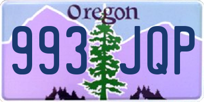 OR license plate 993JQP