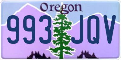 OR license plate 993JQV