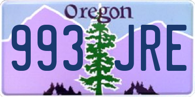 OR license plate 993JRE