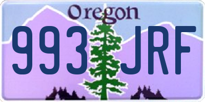 OR license plate 993JRF