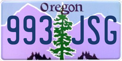 OR license plate 993JSG