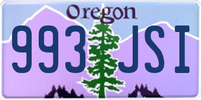 OR license plate 993JSI