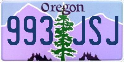 OR license plate 993JSJ