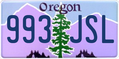 OR license plate 993JSL