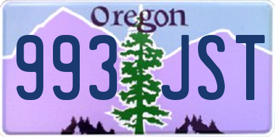 OR license plate 993JST