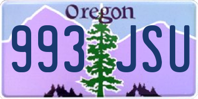 OR license plate 993JSU