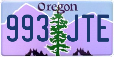 OR license plate 993JTE