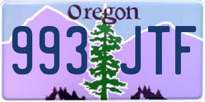 OR license plate 993JTF