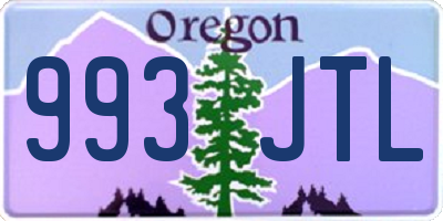 OR license plate 993JTL