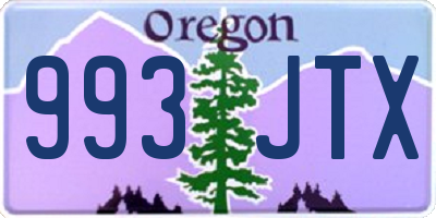 OR license plate 993JTX