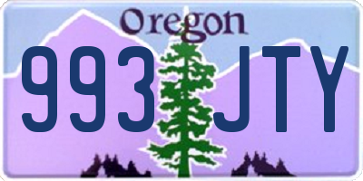 OR license plate 993JTY