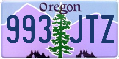 OR license plate 993JTZ