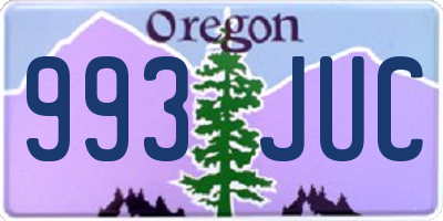 OR license plate 993JUC