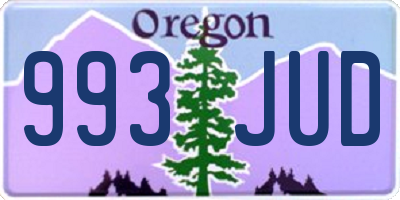 OR license plate 993JUD