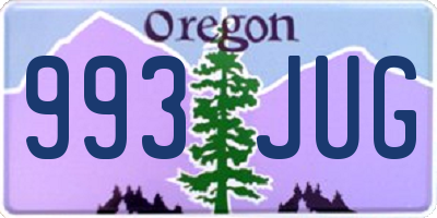 OR license plate 993JUG