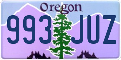 OR license plate 993JUZ