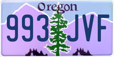 OR license plate 993JVF