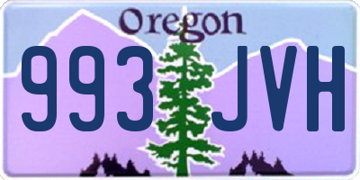 OR license plate 993JVH