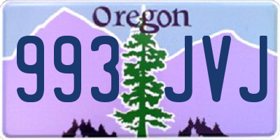 OR license plate 993JVJ