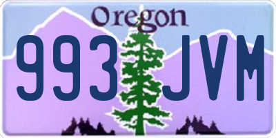 OR license plate 993JVM