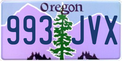 OR license plate 993JVX