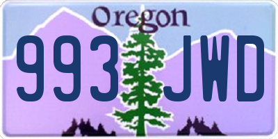 OR license plate 993JWD