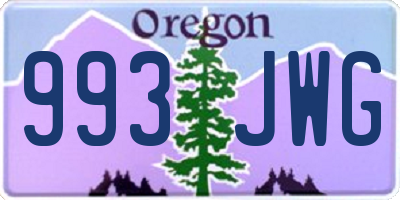 OR license plate 993JWG