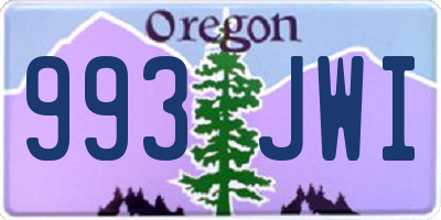 OR license plate 993JWI