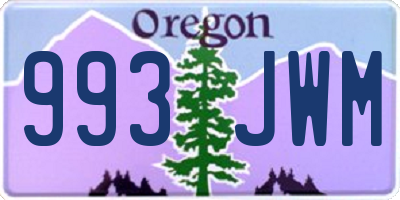 OR license plate 993JWM