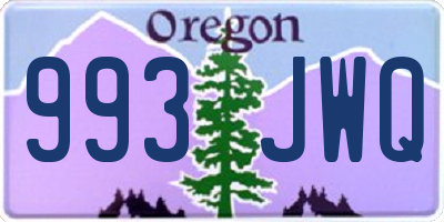 OR license plate 993JWQ