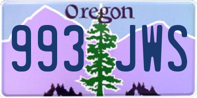 OR license plate 993JWS