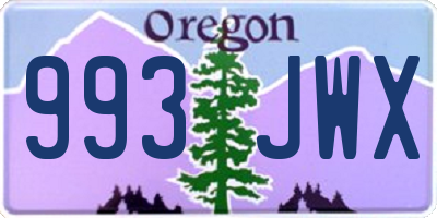 OR license plate 993JWX