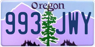 OR license plate 993JWY