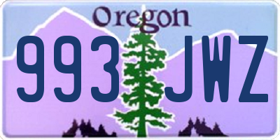 OR license plate 993JWZ