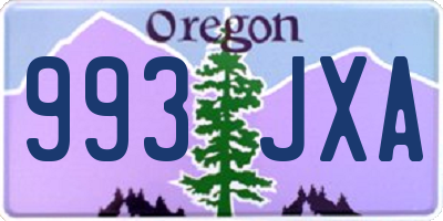 OR license plate 993JXA