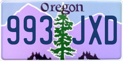 OR license plate 993JXD