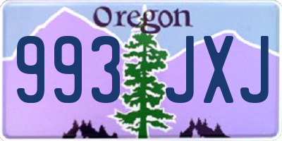 OR license plate 993JXJ