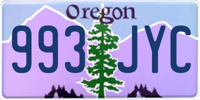 OR license plate 993JYC