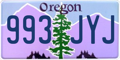 OR license plate 993JYJ