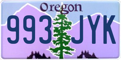 OR license plate 993JYK