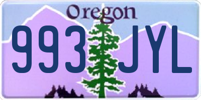 OR license plate 993JYL