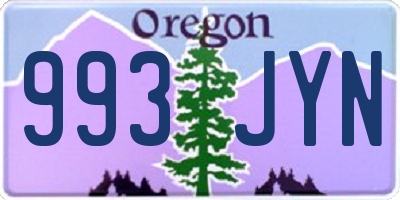 OR license plate 993JYN