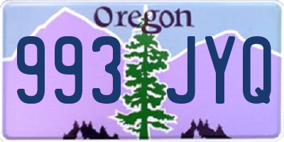 OR license plate 993JYQ