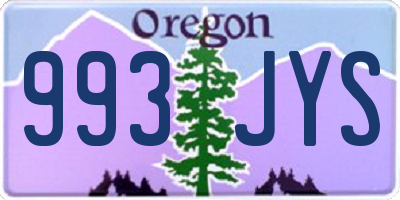 OR license plate 993JYS