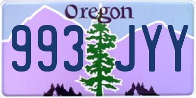 OR license plate 993JYY