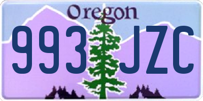 OR license plate 993JZC