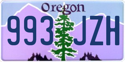 OR license plate 993JZH